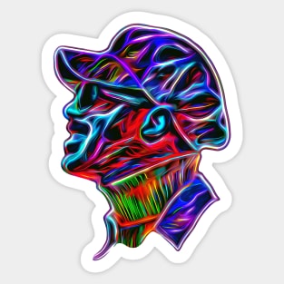 Stevie Wonder Colorful Pop Art Neon Style Sticker